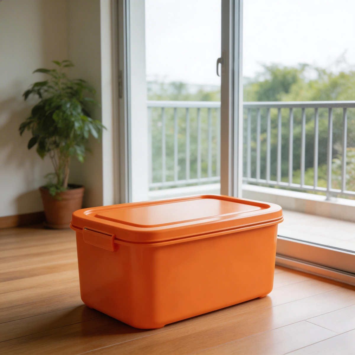 BOXAVERA – orange organizerboks til moderne opbevaring i hjemmet