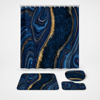 VEINELLE – Marble Print Shower Curtain for Graceful Bathroom Privacy