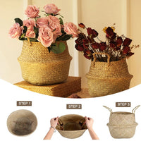 EARTHWEAVE – Panier de rangement tressé en herbe marine
