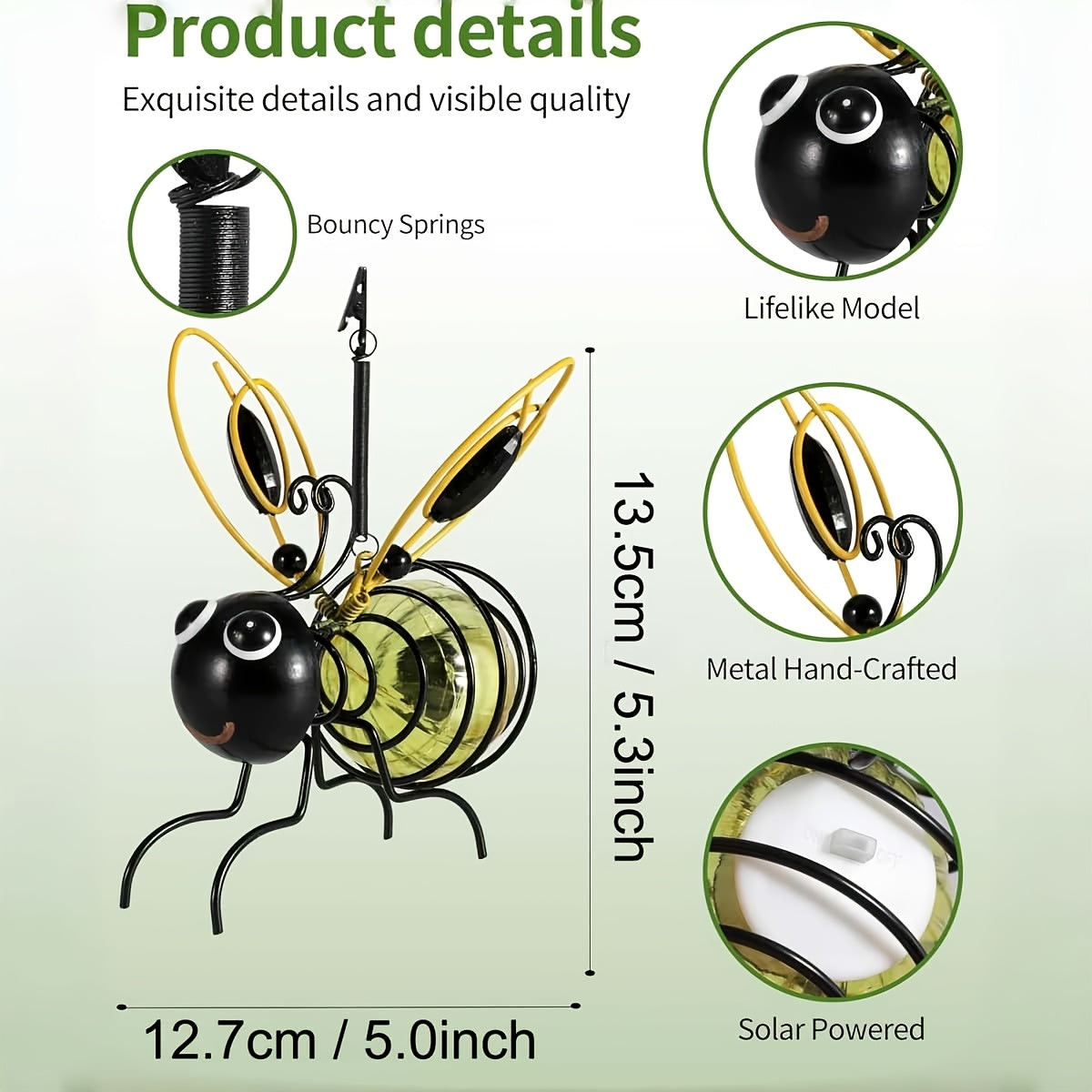Beevanna - Hanging Solar Bee Garden Light