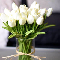 TULIPLUME – Composition florale artificielle pour une décoration de table élégante