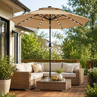 SUNSETCANOPY – Rotatable Patio Umbrella for Elegant Outdoor Shade