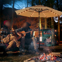 SUNSETCANOPY – Rotatable Patio Umbrella for Elegant Outdoor Shade