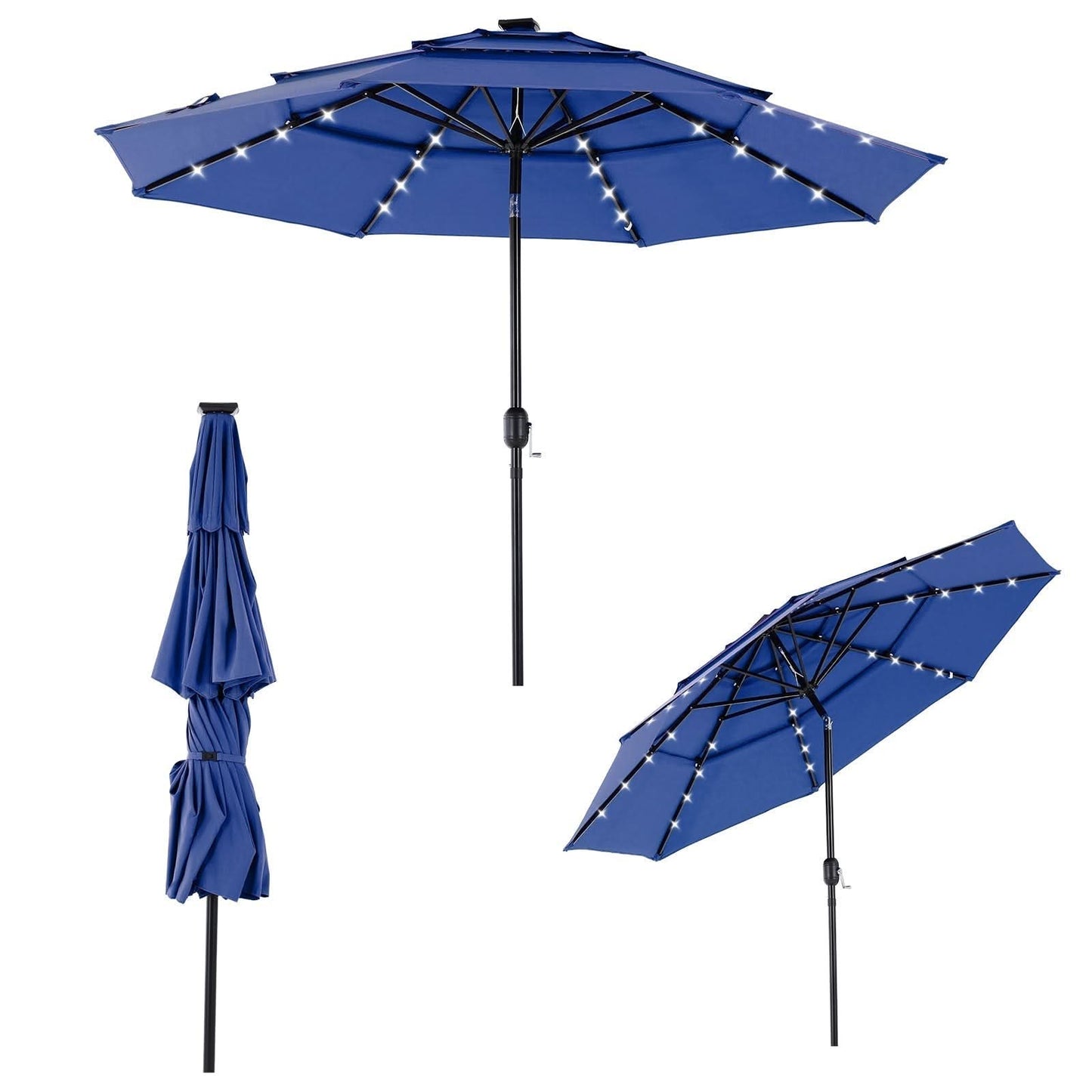 SUNSETCANOPY – Rotatable Patio Umbrella for Elegant Outdoor Shade