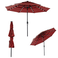 SUNSETCANOPY – Rotatable Patio Umbrella for Elegant Outdoor Shade