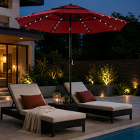 SUNSETCANOPY – Rotatable Patio Umbrella for Elegant Outdoor Shade