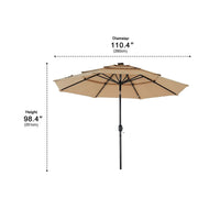 SUNSETCANOPY – Rotatable Patio Umbrella for Elegant Outdoor Shade
