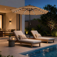 SUNSETCANOPY – Rotatable Patio Umbrella for Elegant Outdoor Shade