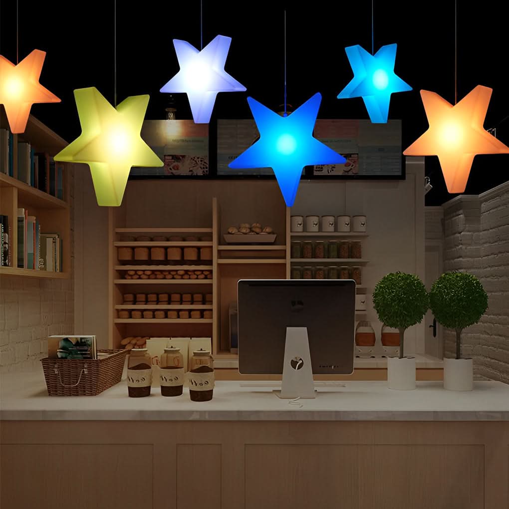 STARFEST – Colorful LED Star Christmas Lights with USB Rechargeable Glow