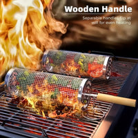 ROLLGRILL – Panier de grillade roulant en acier inoxydable