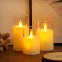 FLAMORIA – Lot de bougies sans flamme pour une lueur chaleureuse réaliste
