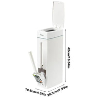 DUOCLEAN – Slim Trash Can with Hidden Toilet Brush Set