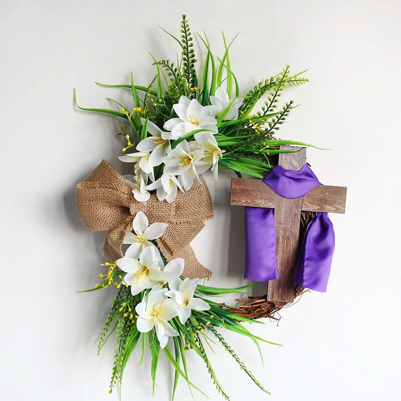 GRACEBLOOM – Couronne décorative et croix pour des espaces paisibles
