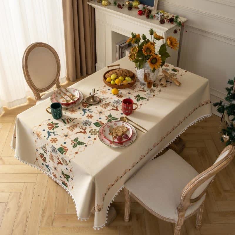 DININGORA – Nappe jacquard pour une ambiance festive sophistiquée
