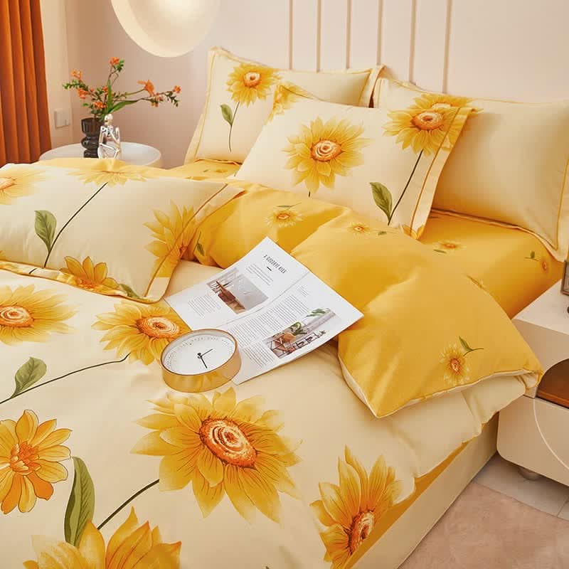 SOLMIRA – Sunflower Reversible Bedding Set for Warm Bedroom Appeal