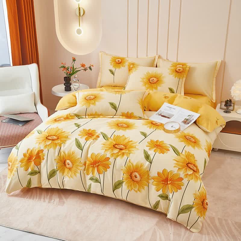 SOLMIRA – Sunflower Reversible Bedding Set for Warm Bedroom Appeal