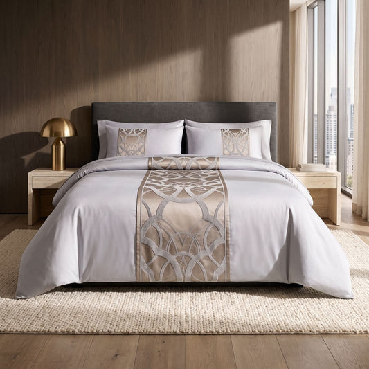 GREYVELORA – Grey Cooling Duvet Cover Set for Restful Nighttime Comfort