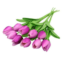 TULIPLUME – Composition florale artificielle pour une décoration de table élégante