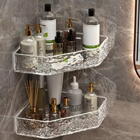 GLACIERA – Organisateur d’étagère de salle de bain design glacier d’angle