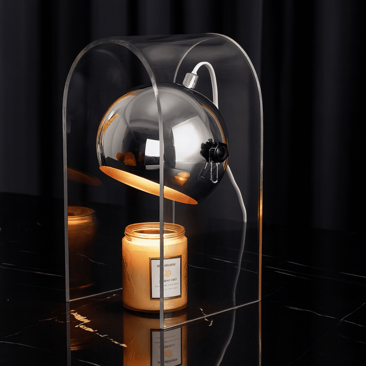 Lámpara calentadora de velas WICKLORA – Iluminación elegante para crear un ambiente acogedor en el hogar
