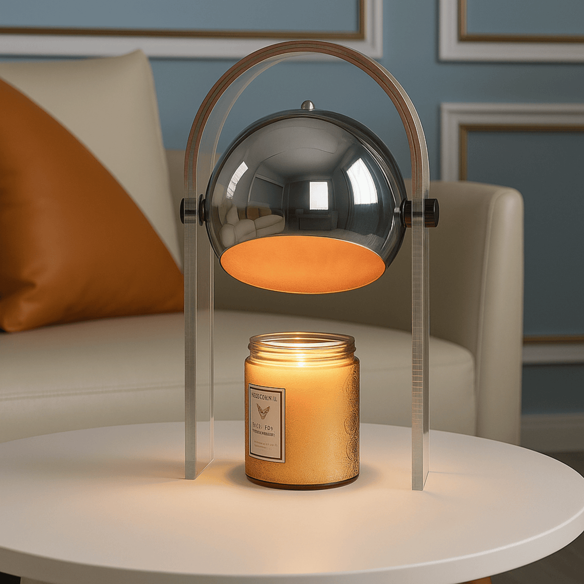 Lámpara calentadora de velas WICKLORA – Iluminación elegante para crear un ambiente acogedor en el hogar