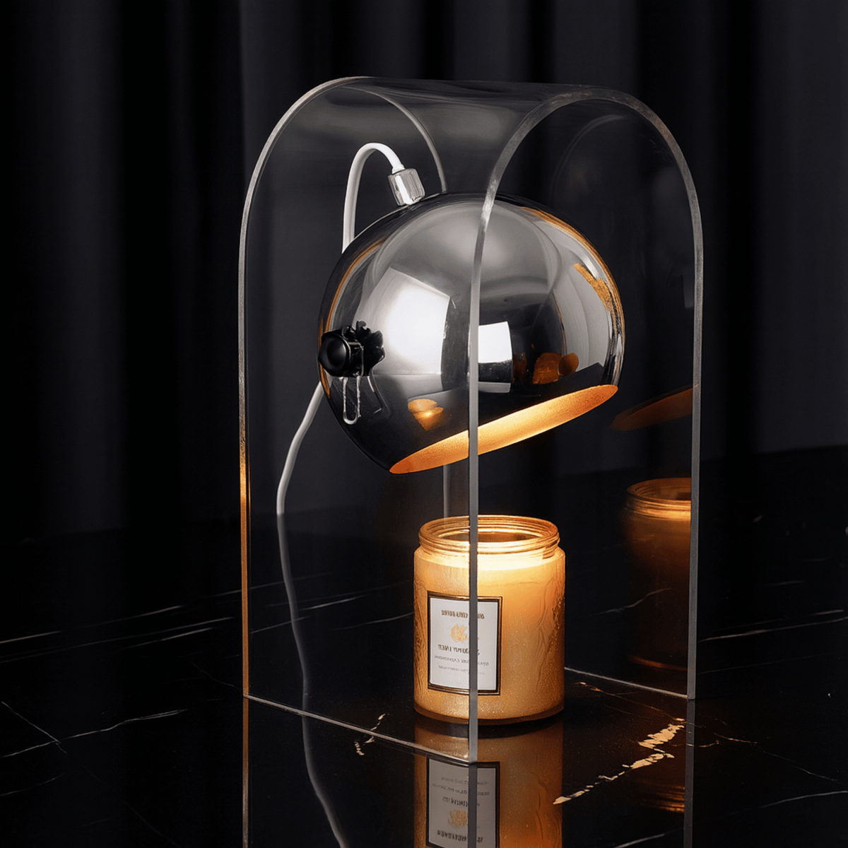 Lámpara calentadora de velas WICKLORA – Iluminación elegante para crear un ambiente acogedor en el hogar