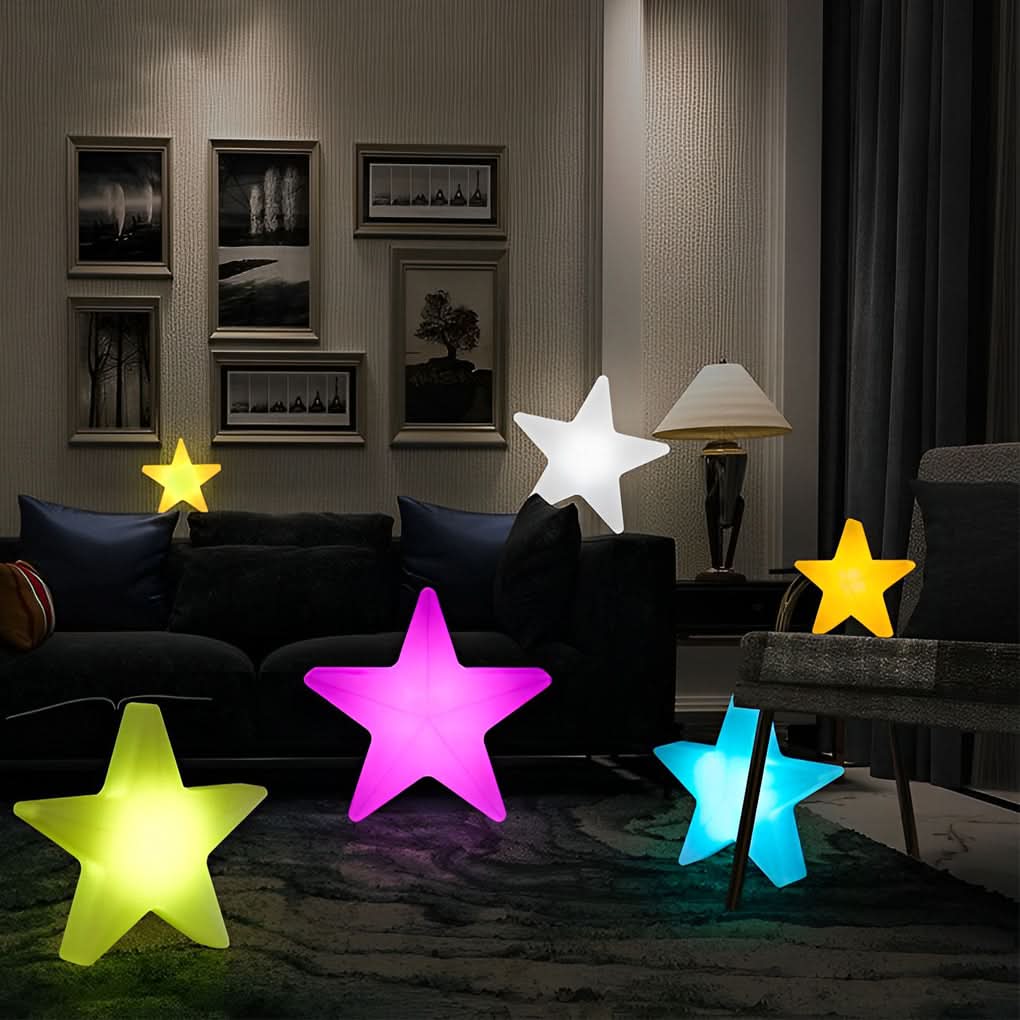 STARFEST – Colorful LED Star Christmas Lights with USB Rechargeable Glow