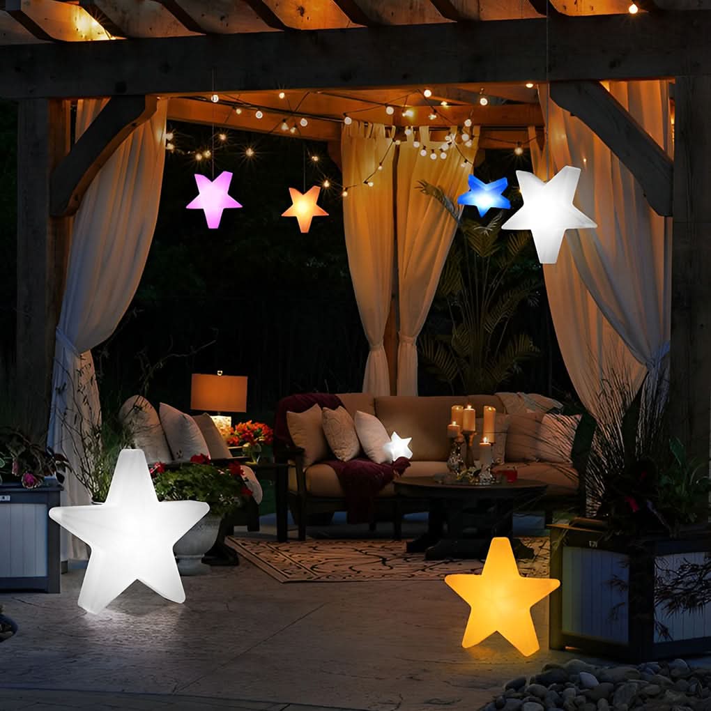 STARFEST – Colorful LED Star Christmas Lights with USB Rechargeable Glow