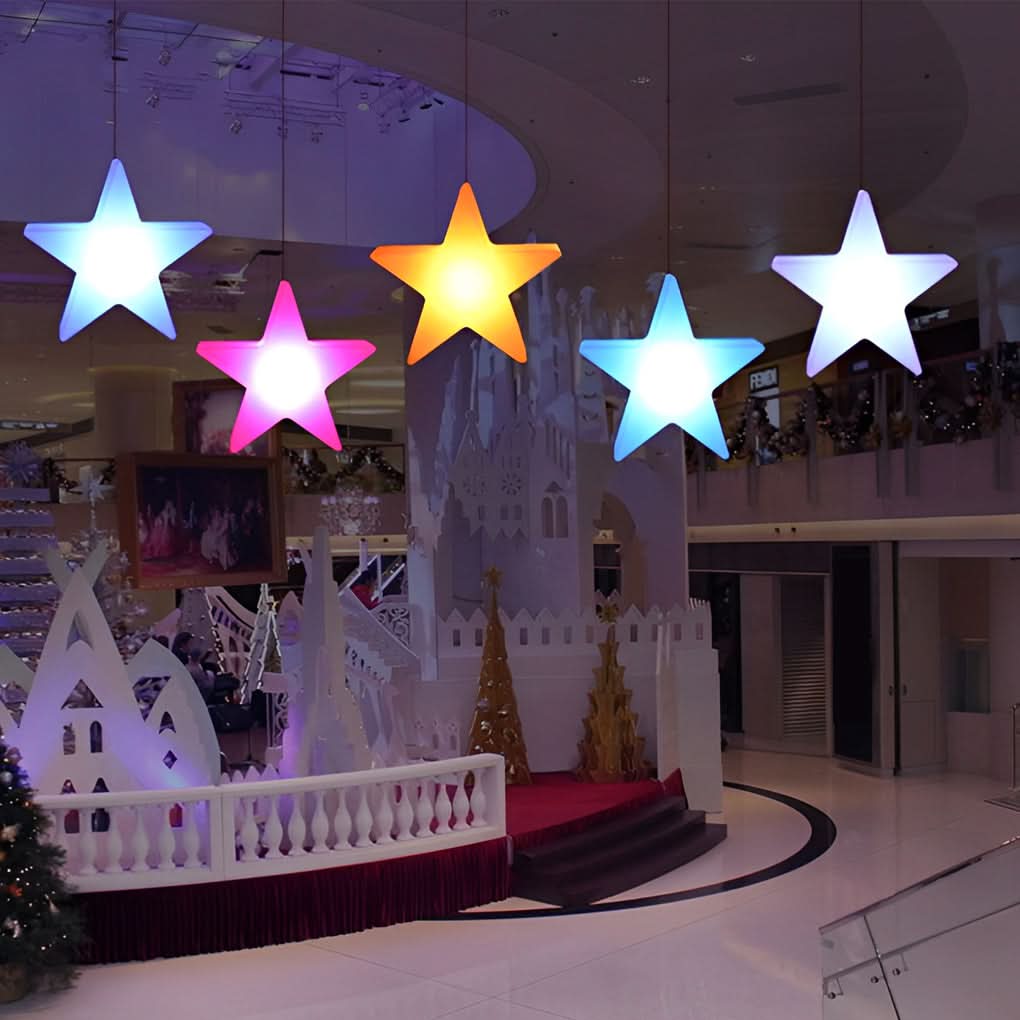 STARFEST – Colorful LED Star Christmas Lights with USB Rechargeable Glow