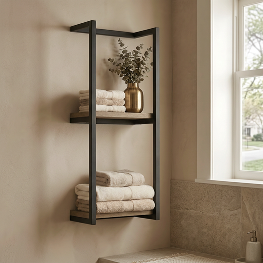 TIERELORA – Two-Tier Hand Towel Stand for Elegant Bathroom Organization