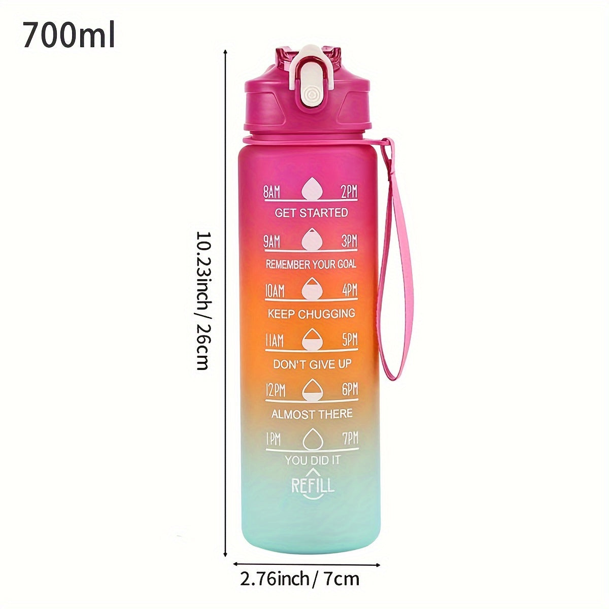 HYDRAGRAD – Gradient Water Bottle with Straw