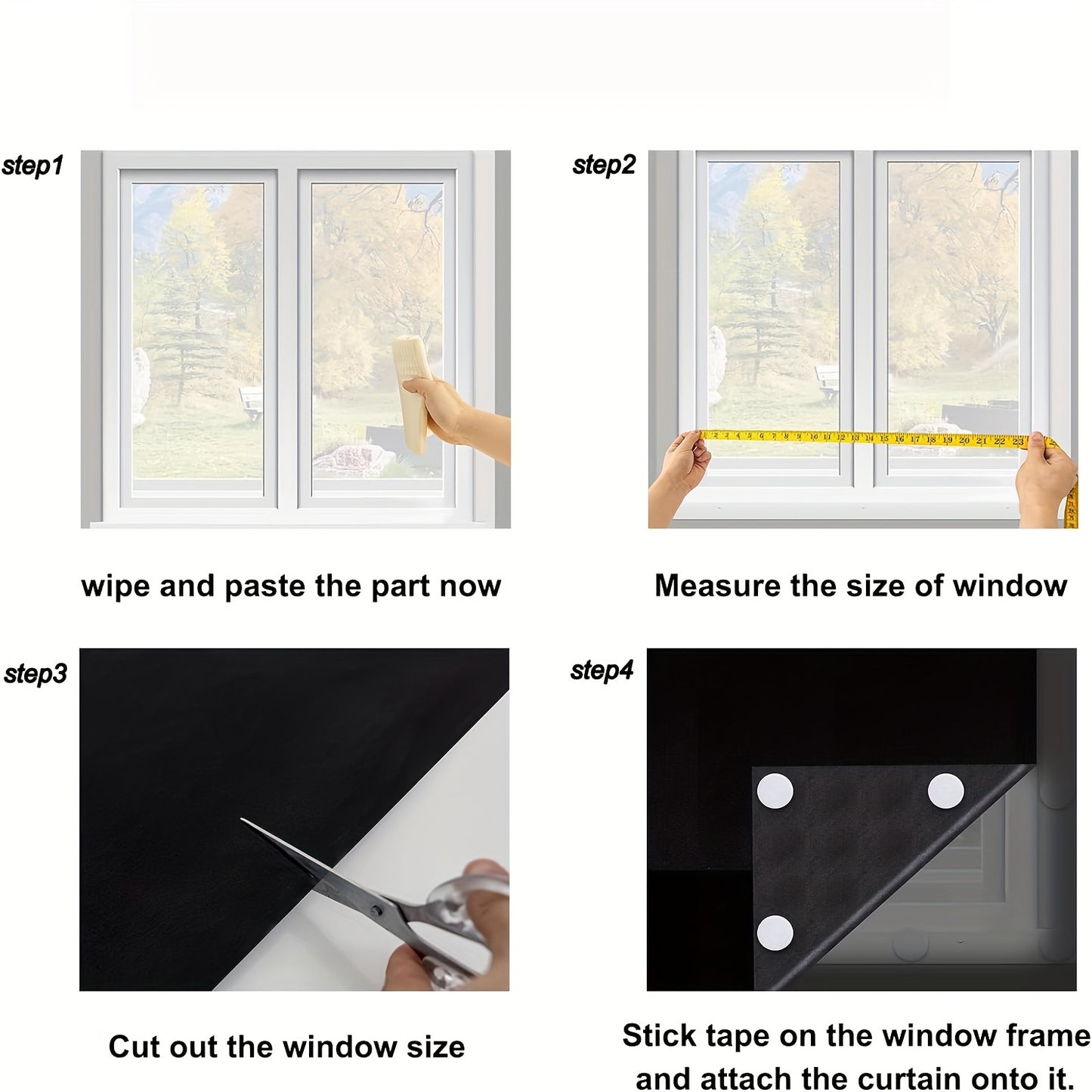 DARKFLOW – No-Drill Blackout Curtains for Home & Office Use