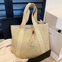 BOHOWEAVE – Woven Raffia Shoulder Tote Bag