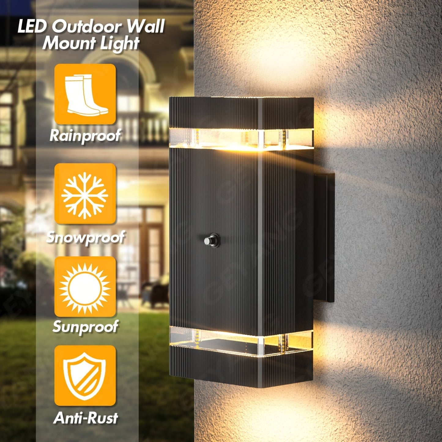 GeyaLuxe - Motion Sensor Outdoor Wall Light