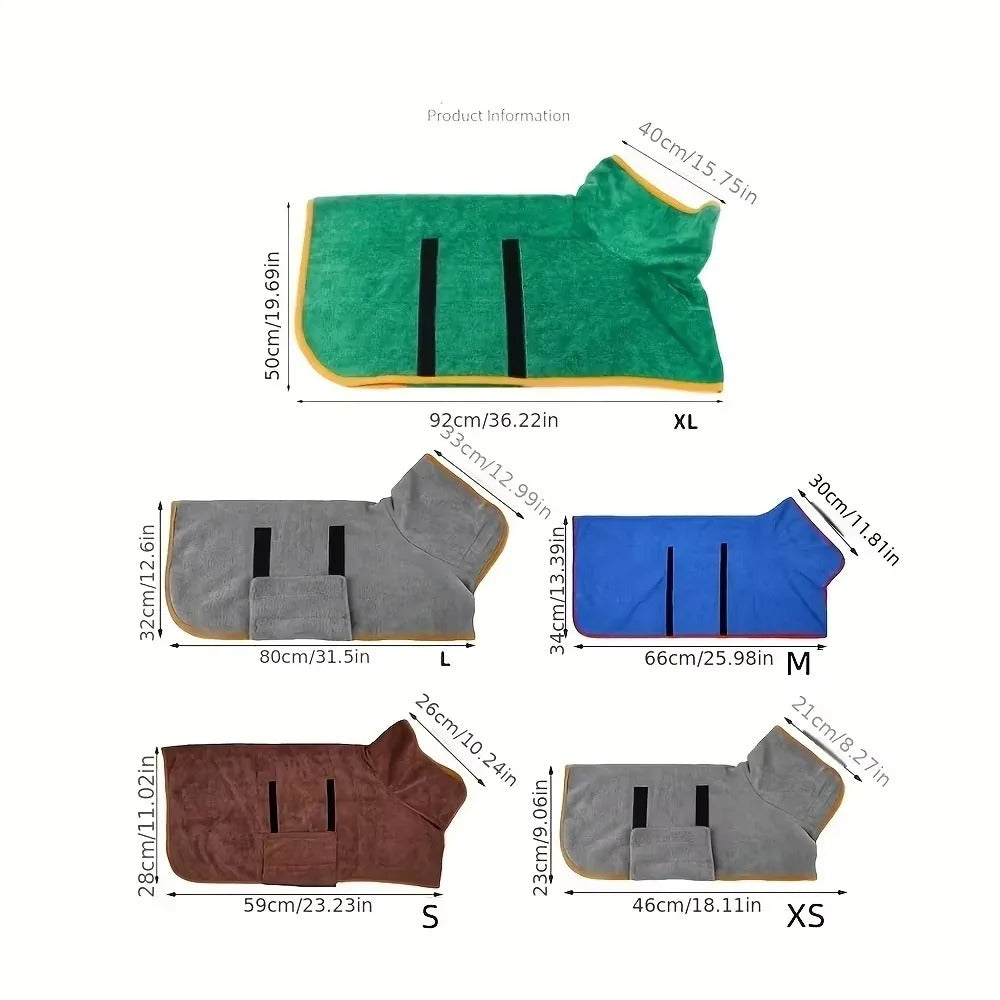 DRYPAWS – Absorbent Pet Bathrobe Towel