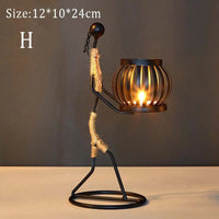 LUMIVIBE – Abstract Metal Candle Holder Sculpture