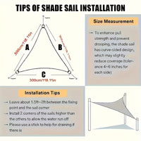 SUNHAVEN – Extra Large Triangular Outdoor Sunshade Sail