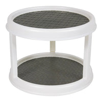 2-Tier Nonskid Turntable Spice Rack Organizer - 360-Degree Spice Storage Solution 1