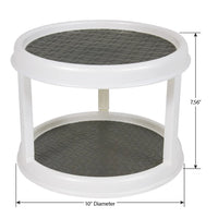 2-Tier Nonskid Turntable Spice Rack Organizer - 360-Degree Spice Storage Solution 3