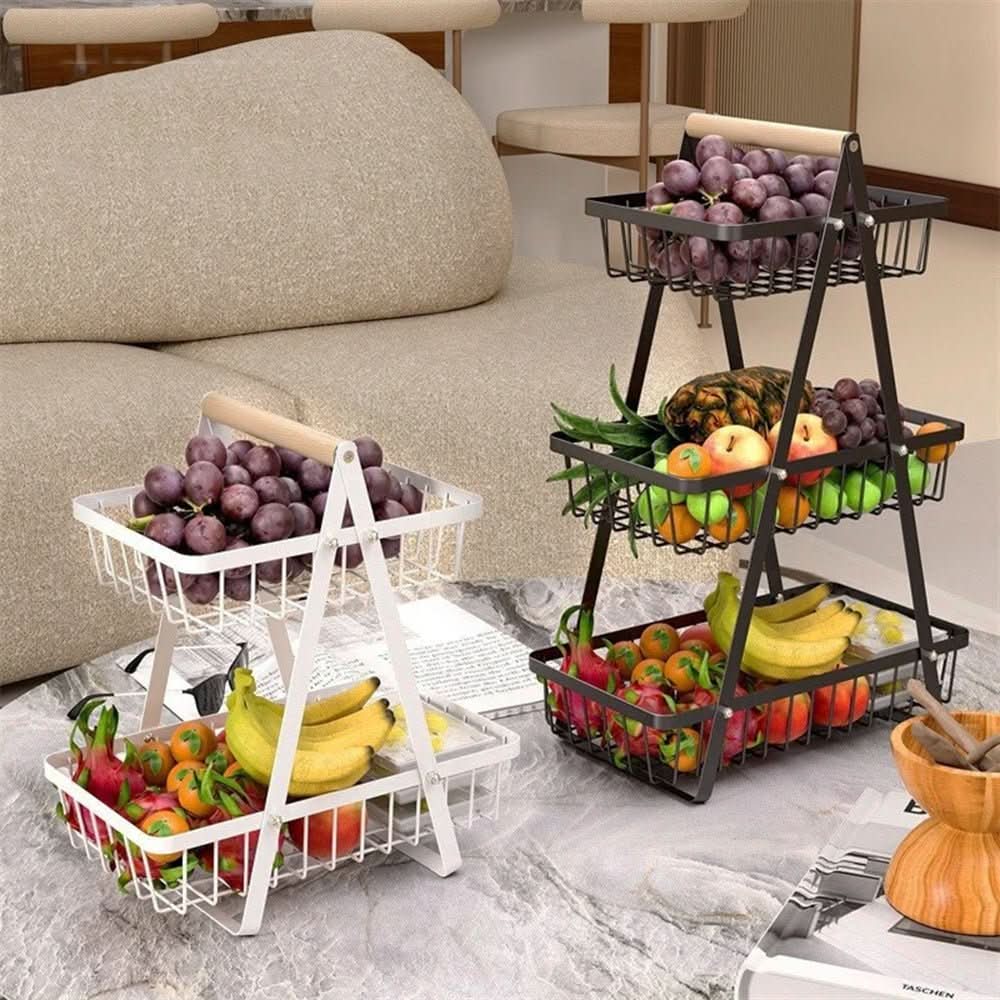 HARVESTTIER – Panier à fruits à 2 niveaux pour un rangement quotidien élégant