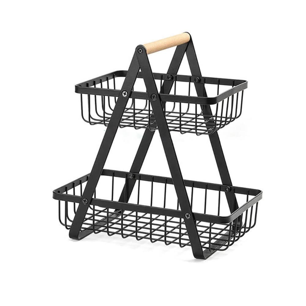 HARVESTTIER – Panier à fruits à 2 niveaux pour un rangement quotidien élégant