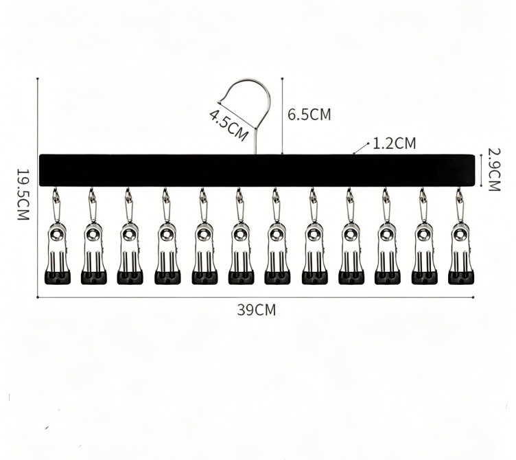 CAPTIER – Hut-Organizer mit 12 Clips für eine ordentliche Präsentation