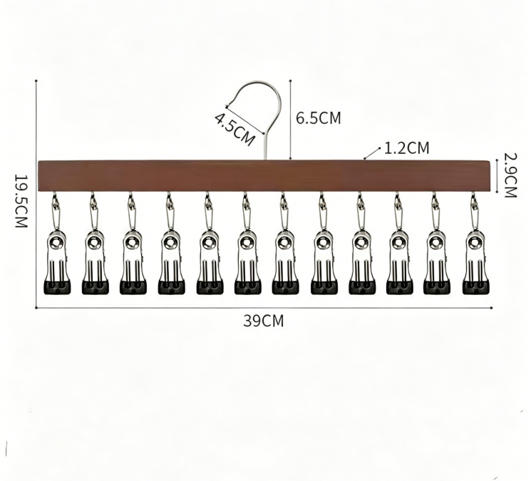 CAPTIER – Hut-Organizer mit 12 Clips für eine ordentliche Präsentation