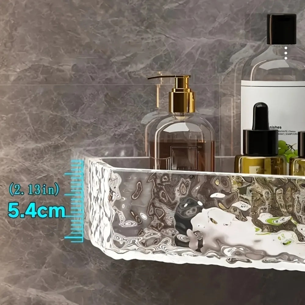 GLACIERA – Organisateur d’étagère de salle de bain design glacier d’angle