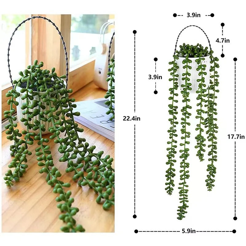 VINEHAVEN – Hanging Wicker Wall Planter Basket