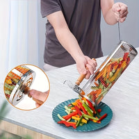 ROLLGRILL – Panier de grillade roulant en acier inoxydable