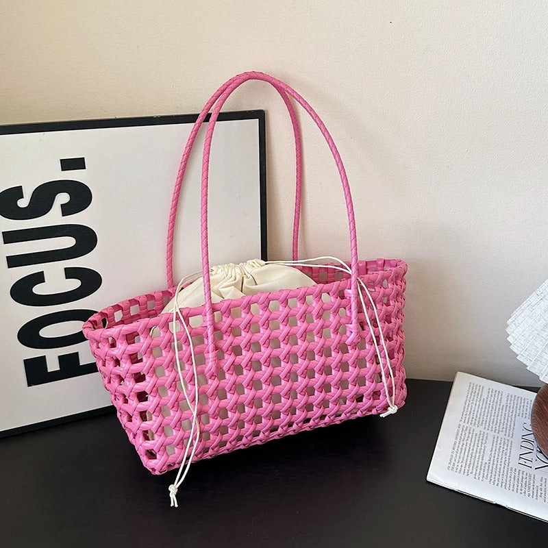 COASTBLOOM – Woven Summer Shoulder Tote Bag