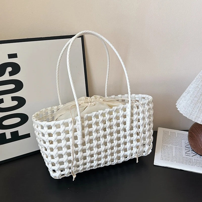 COASTBLOOM – Woven Summer Shoulder Tote Bag