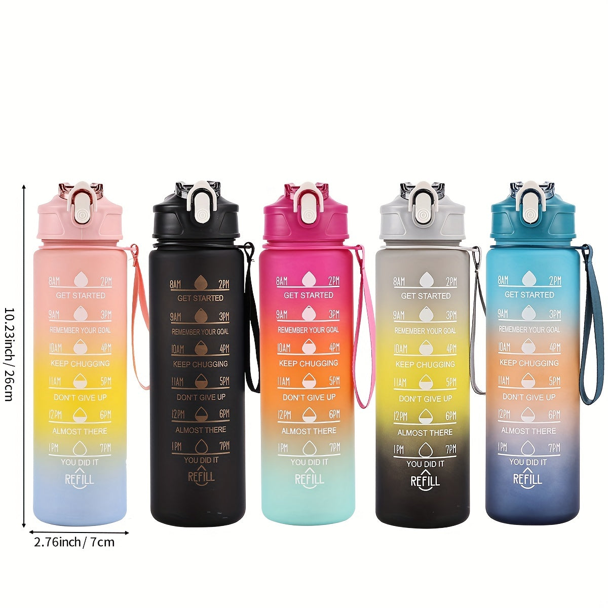 HYDRAGRAD – Gradient Water Bottle with Straw