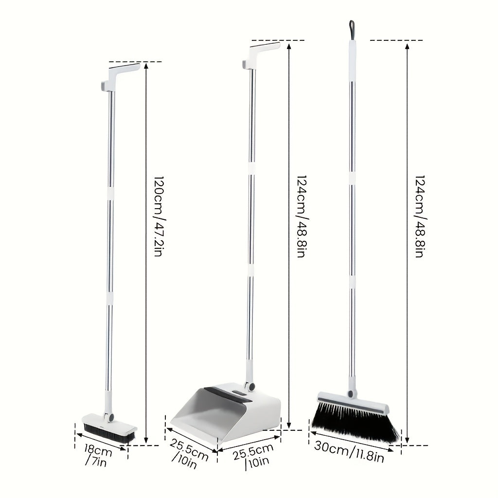 SWEEPFLOW – Compact Broom Dustpan Cleaning Set